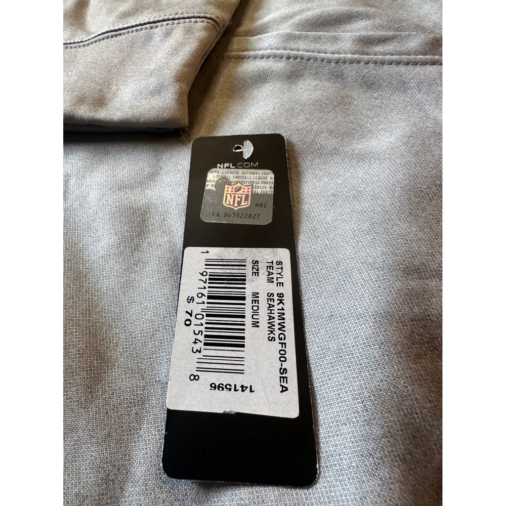 NFL Team Apparel Seattle Seahawks Hoodie Gray Mens Medium 9K1MWGF00-SEA NWT - Picture 3 of 5